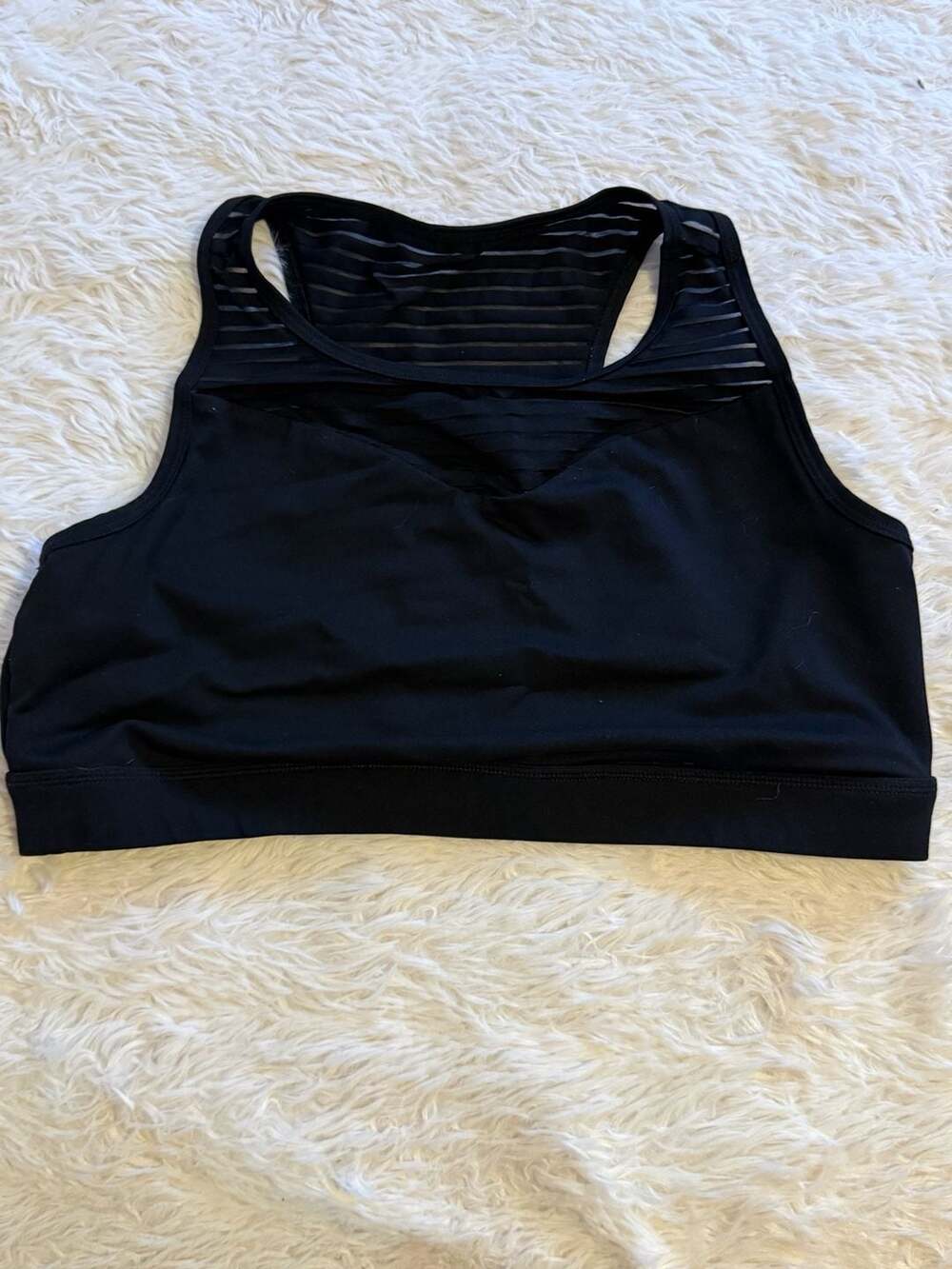 Torrid Active Sports Bra Size 2 Black Mesh Racerback